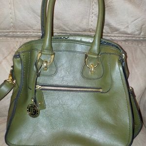NWOT London Fog Green Leather Satchel